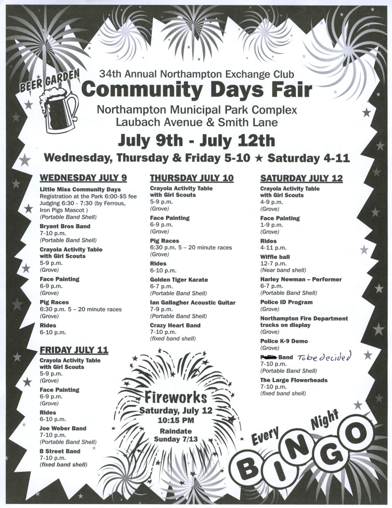 34th Annual Northampton Community Days Fair The Home News